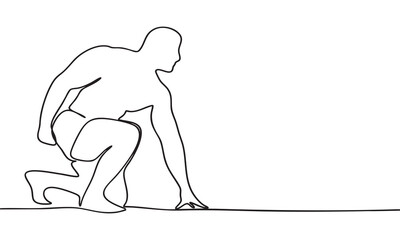 Runner in Starting Position