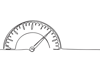 Continuous Line Drawing of a Speedometer