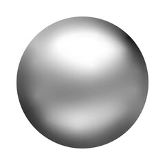 Metallic Sphere with Reflective Surface in Stylized 3D Render
