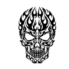 Flaming Skull Tattoo