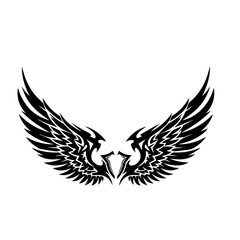 Tribal Wing Tattoo Design