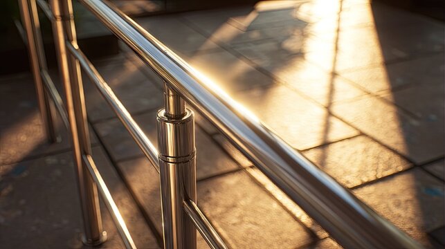 Stainless steel railing detail
