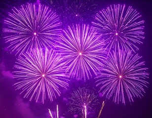 Bright purple firework display against a night sky