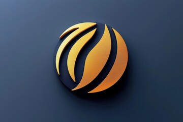 Stylized Basketball Silhouette Logo in Orange and Black Colors on Modern Background