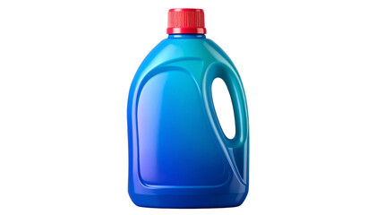 blue liquid detergent bottle with sleek design and bright label, isolated on transparent background PNG