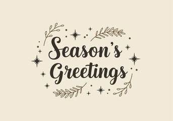 Elegant Season's Greetings Holiday Card