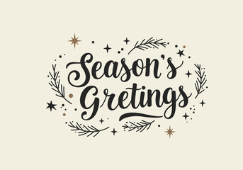 Elegant Season's Greetings Holiday Card