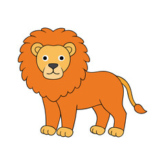 lion cartoon isolated on white