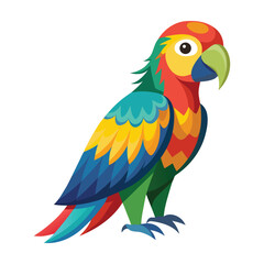 Fototapeta premium a colorful parrot with a green beak and yellow and orange feathers