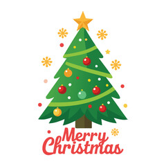 christmas tree vector illustration