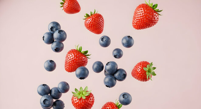 Delightful Berries A Fresh Burst of Flavor for Healthy Living Inspiring Visuals for Nutritional Content and Culinary Delights in a Vibrant Food Photography Scene