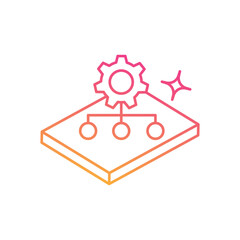 Algorithm Gradient Outline Icon