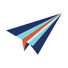 vector illustration of a origami paper plane
