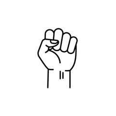 Raised Fist Icon – Power, Protest, and Solidarity Symbol for Strength and Unity