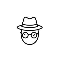 Incognito Mode Icon – Private Browsing Anonymous User Symbol for Security and Privacy