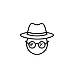 Incognito Mode Icon – Private Browsing Anonymous User Symbol for Security and Privacy