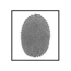 Fingerprint Icon &ndash; Biometric Security Identity Authentication Symbol for Privacy and Access Control