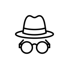 Incognito Mode Icon – Private Browsing Anonymous User Symbol for Security and Privacy
