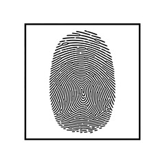 Fingerprint Icon &ndash; Biometric Security Identity Authentication Symbol for Privacy and Access Control