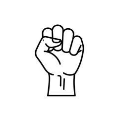 Raised Fist Icon – Power, Protest, and Solidarity Symbol for Strength and Unity