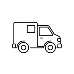 Van Icon – Delivery Transport Vehicle Symbol for Logistics, Travel, and Commercial Use