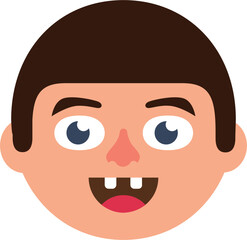 Cartoon Boy with Missing Tooth