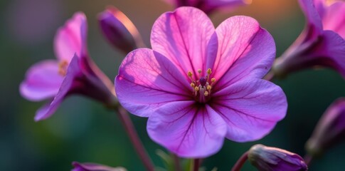 Intricate purple marsh geranium blossom, close-up view , summer, close up