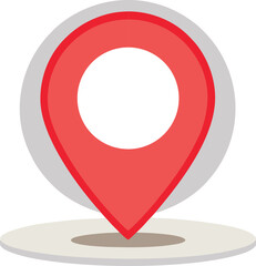 GPS Location Pin Flat Vector Icon for Navigation, Map Pointer Symbol, and Travel Apps, Isolated on White Background.

