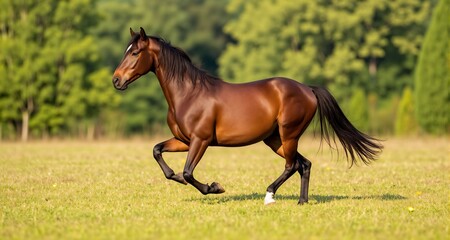 Obraz premium Horse running in the meadow 79