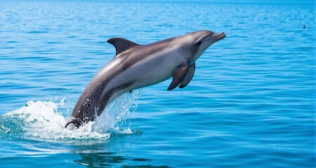 Fototapeta premium Dolphin jumping in the ocean 84