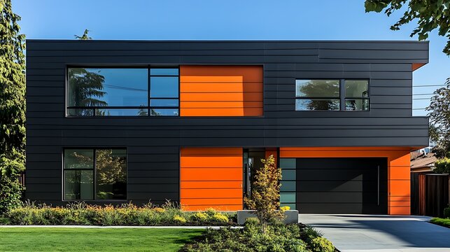 An old residential house exterior with a window and roof against the sky - Powered by Adobe