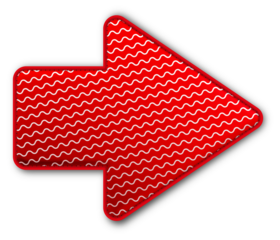 Christmas Red Arrow Icon glossy 3D festive holiday winter decoration shiny next direction symbol for celebration poster sticker background