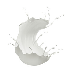 PNG Milk Splash 3D Rendering