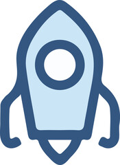 Stylized Rocket Icon Depicting Innovation and Future Technologies A Symbol of Startup Ventures and Aerospace Exploration