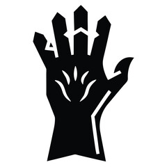 zombie hand silhouette vector illustration
