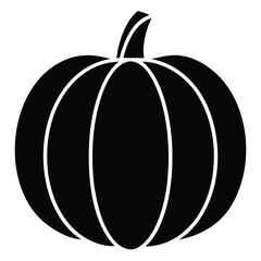 black pumpkin silhouette vector illustration