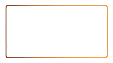 Abstract White Circle on Black Background with Orange Frame