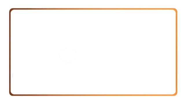 Abstract White Circle on Black Background with Orange Frame