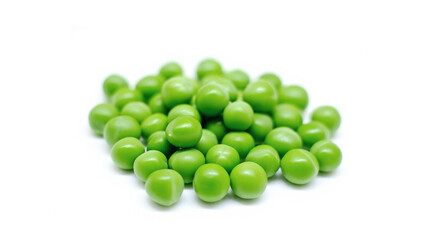 green pea vegetable bean isolated on white background