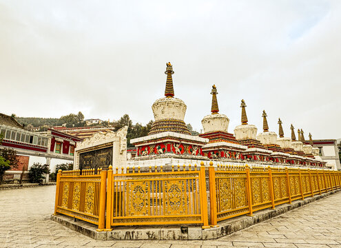 Kumbum Monastery, Qinghai, China, Xining, monastery, Tibetan, Buddhist, temple, sacred
Vibrant monastery architecture in a hillside setting.