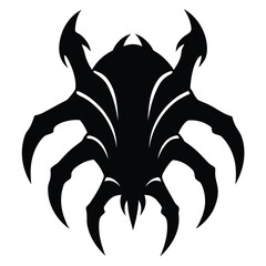 creepy claw silhouette vector illustration