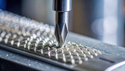 Phillips screwdriver engaging patterned metal