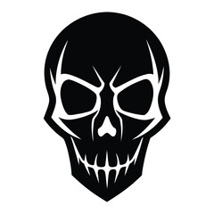 dark skull silhouette vector illustration
