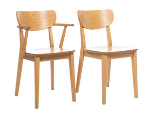  Minimalist Wooden Chairs Bundle &ndash; isolated on transparent background