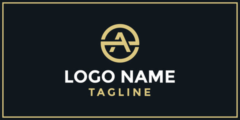 Obraz premium Unique logo design combining circle and AE or EA letter