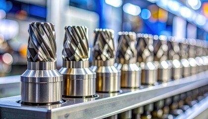 Row of Metal Cutting Tools