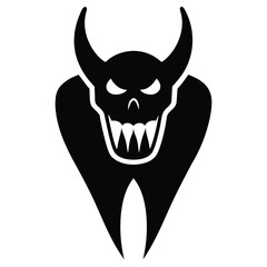 demon tooth silhouette vector illustration