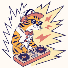 tiger with a sword