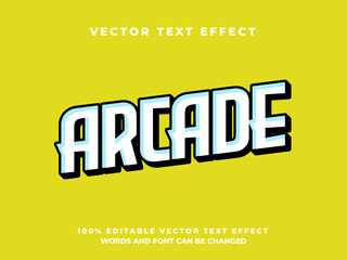 arcade 3d editable vector text effect