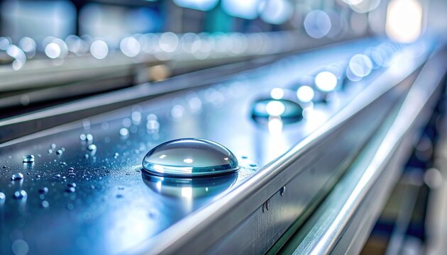 Water Droplets on a Metallic Surface